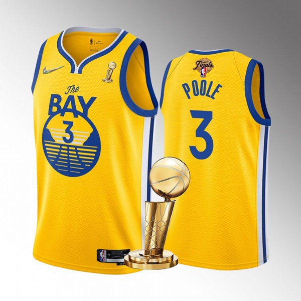 Warriors 3 Jordan Poole Yellow Nike 2022 Finals Champions Swingman Jersey,We sell and wholesale Warriors 3 Jordan Poole Yellow Nike 2022 Finals Champions Swingman Jersey on line form chian!